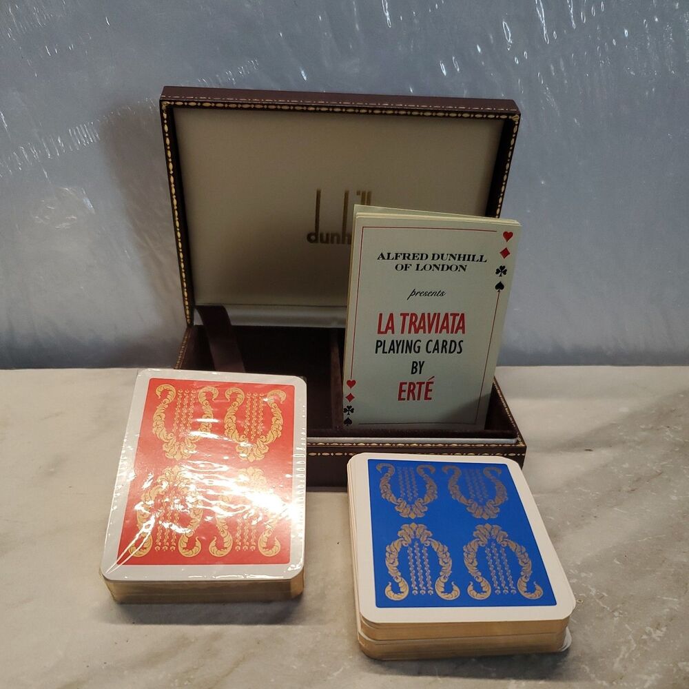Alfred Dunhill Erte La Traviata Double Deck Playing Card Set Vintage